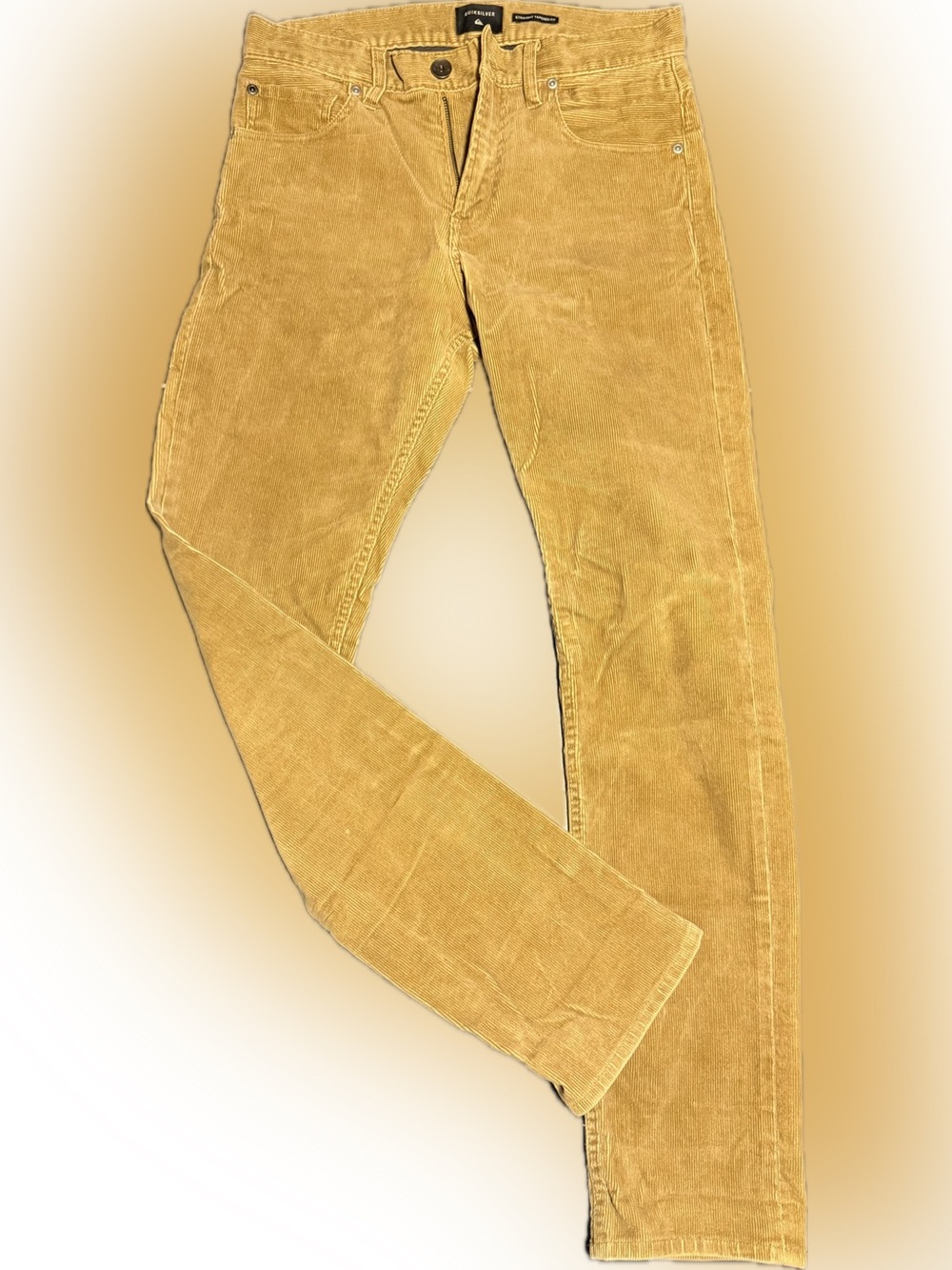 Men's Quiksilver Corduroy Jeans in Dark Mustard Yellow